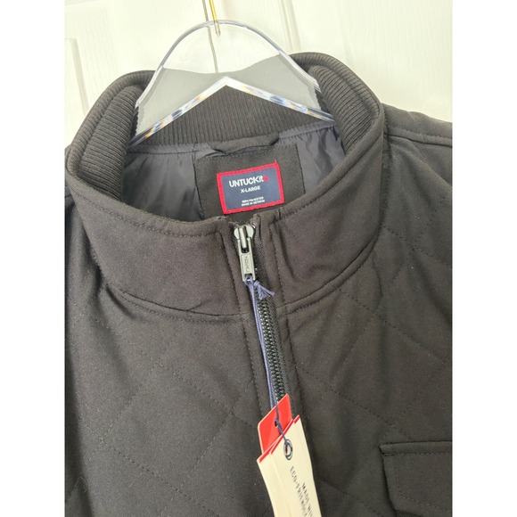 UNTUCKit Other - UNTUCKit Gardner Jacket Men XL Black Quilted Full Zip Mock Neck Fall Winter Cozy